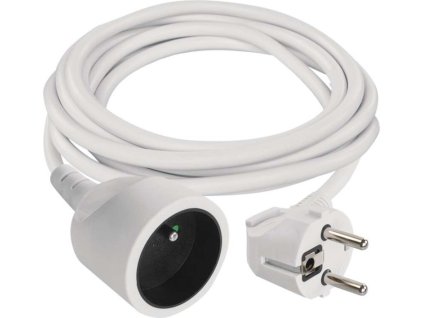 Prodlužovací kabel 3 m / 1 zásuvka / bílý / PVC / 1 mm2