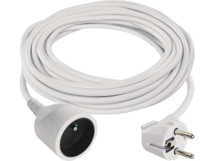 Prodlužovací kabel 10 m / 1 zásuvka / bílý / PVC / 1 mm2