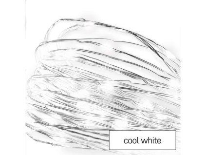 LED vánoční nano řetěz stříbrný, 4 m, venkovní i vnitřní, studená bílá, časovač