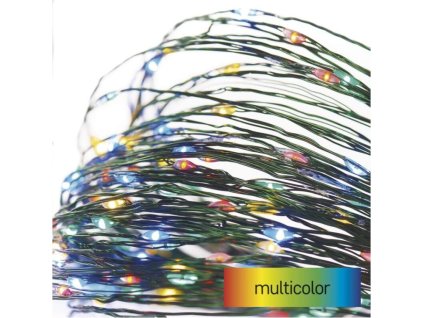 LED vánoční nano řetěz zelený, 4 m, venkovní i vnitřní, multicolor, časovač
