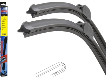 Stěrače FLAT SET (HOOK) 610+330mm