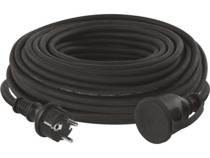 Venkovní prodlužovací kabel 30 m / 1 zásuvka / černý / guma-neopren / 230 V / 1,5 mm2