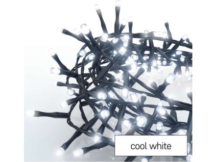 LED vánoční řetěz – ježek, 8 m, venkovní i vnitřní, studená bílá, časovač