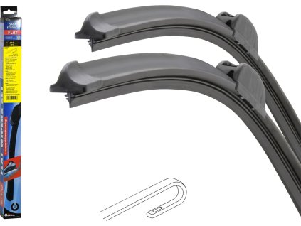 Stěrače FLAT SET (HOOK) 610+480mm