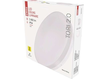 LED přisazené svítidlo TORI, kruhové bílé 24W neutrální b., IP54