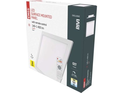 LED přisazené svítidlo RIVI, čtvercové 20W, stmív. se změnou CCT