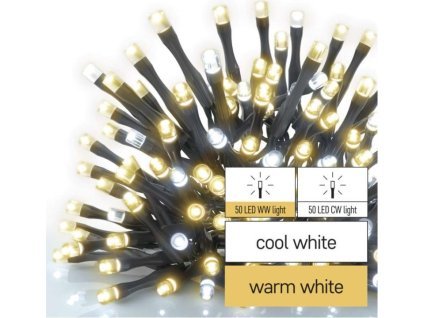 Standard LED spojovací vánoční řetěz, 10 m, venkovní, teplá/studená bílá