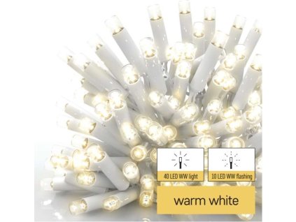Profi LED spojovací řetěz blikající bílý – rampouchy, 3 m, venkovní, teplá bílá