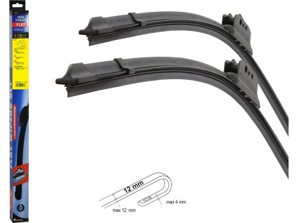 Stěrače FLAT SET (HOOK 12mm) 710+710mm