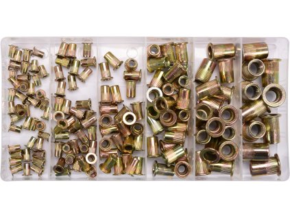 Sada ocelových nýtovacích matic M3-M10 150 ks