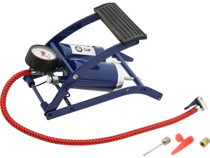 Hustilka nožní s manometrem dvoupístová