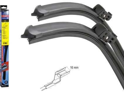 Stěrače FLAT SET (CUBE16) 530+530mm