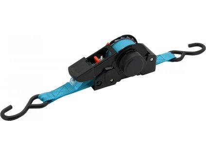 Popruh s ráčnou a háky samonavíjecí 320daN 3,5m TÜV BLUE WAY