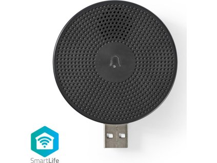 SmartLife Zvonek | Wi-Fi | Příslušenství pro: WIFICDP10GY / WIFICDP30WT / WIFICDP40CWT | Napájení z USB | 4 Zvuky | 5 V DC | Nastavitelná hlasitost | Černá
