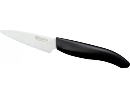 KYOCERA keramický nůž s bílou čepelí/ 7,5 cm dlouhá čepel/ černá plastová rukojeť