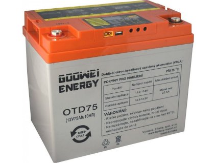 GOOWEI ENERGY DEEP CYCLE (GEL) baterie GOOWEI ENERGY OTD75, 75Ah, 12V
