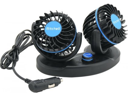 Ventilátor MITCHELL DUO 2x85mm 12V na palubní desku