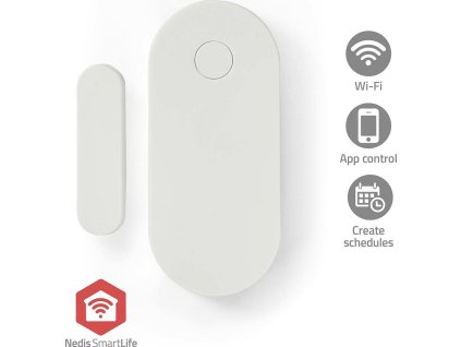 NEDIS chytrý dveřní nebo okenní snímač/ Android & iOS/ Zigbee/ SmartLife/ baterie CR2032 součástí balení/ bílý