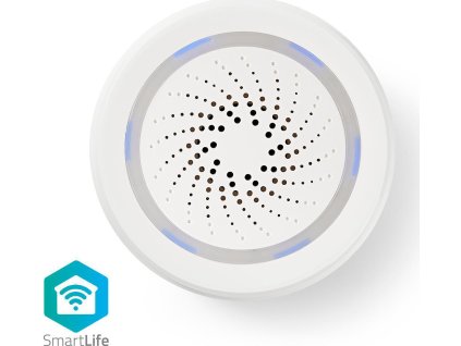 SmartLife Siréna | Wi-Fi | Síťové napájení | 8 Zvuky | 85 dB | Android™ / IOS | Bílá