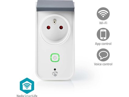 SmartLife Chytrá Zásuvka | Wi-Fi | IP44 | Měřič výkonu | 3680 W | Francie / Typ E (CEE 7/6) | -30 - 40 °C | Android™ / IOS | Bílá / Šedá | 1 kusů