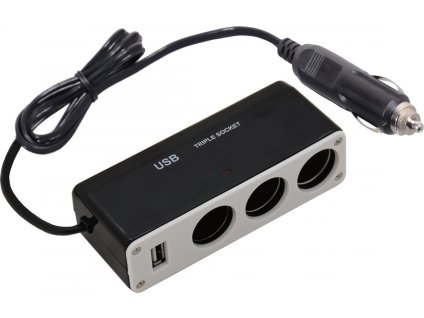 Roztrojka 12/24V + USB 1000mA