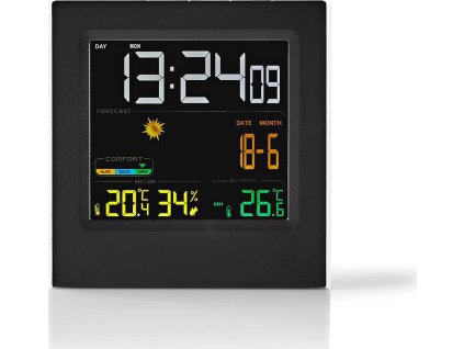 Meteorologická stanice | Vnitřní a Venkovní | Včetně bezdrátového senzoru počasí | Předpověď počasí | Zobrazením času | LED Displej | Funkce budíku