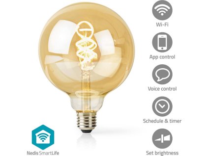 SmartLife LED žárovka | Wi-Fi | E27 | 360 lm | 4.9 W | Teplé až chladné bílé | 1800 - 6500 K | Sklo | Android™ / IOS | Globe | 1 kusů