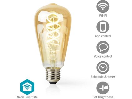 SmartLife LED žárovka | Wi-Fi | E27 | 360 lm | 4.9 W | Teplé až chladné bílé | 1800 - 6500 K | Sklo | Android™ / IOS | ST64 | 1 kusů