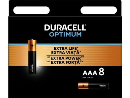 Duracell Optimum alkalická baterie 8 ks (AAA)