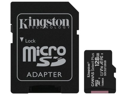Kingston Canvas Select Plus A1/micro SDXC/128GB/UHS-I U1 / Class 10/+ Adaptér