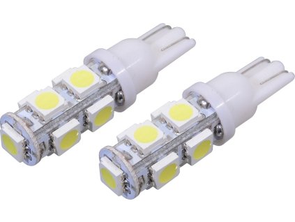 Žárovka 9 SUPER LED 12V T10 bílá 2ks
