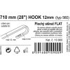 Stěrač FLAT BULK (HOOK 12mm) 28"/710mm