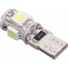 Žárovka 5 SMD LED 12V T10 s rezistorem CAN-BUS ready bílá