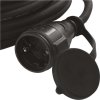 Venkovní prodlužovací kabel 5 m / 1 zásuvka / černý / guma-neopren / 250 V / 1,5 mm2