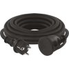 Venkovní prodlužovací kabel 5 m / 1 zásuvka / černý / guma-neopren / 250 V / 1,5 mm2