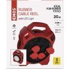 Venk. prodl. kabel na bubnu 20 m / 4 zás. / guma / 230 V / 1,5 mm2 s LED reflektorem