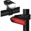 LED přední + zadní nabíjecí svítilna na kolo P3923, 90 lm