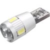 Žárovka 6 SMD LED 12V T10 s rezistorem CAN-BUS ready bílá