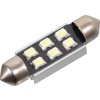 Žárovka 6 SMD LED 12V suf. SV8.5 38mm s rezistorem CAN-BUS bílá