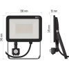 LED reflektor INOVO s pohybovým čidlem, 50W, antracit,  neutrální bílá