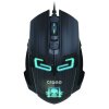 CRONO myš CM647/ gaming/ optická/ drátová/ 1600 dpi/ modré LED podsvícení/ 6 tlačítek/ USB/ černá