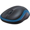 Logitech M185 nano/Kancelářská/Optická/1 000 DPI/Bezdrátová USB/Modrá