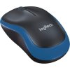 Logitech M185 nano/Kancelářská/Optická/1 000 DPI/Bezdrátová USB/Modrá