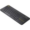 Logitech klávesnice Touch K400 Plus / Bezdrátová/ 2.4GHz/ Touchpad/ USB přijímač/ US/ Černá