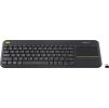 Logitech klávesnice Touch K400 Plus / Bezdrátová/ 2.4GHz/ Touchpad/ USB přijímač/ US/ Černá