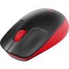 Logitech M190/Kancelářská/Optická/1 000 DPI/Bezdrátová USB/Černá-červená