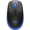 Logitech M190/Kancelářská/Optická/1 000 DPI/Bezdrátová USB/Černá-modrá