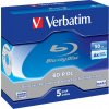 VERBATIM BD-R Blu-Ray DL 50GB/ 6x/ Jewel/ 5pack