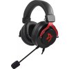 AROZZI herní sluchátka ARIA Black-Red/ náhlavní/ 2x 3,5" jack/ redukce na 1x 3,5" jack/ odnímatelný mikrofon
