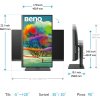 BENQ 27" LED PD2705U/ FF/ LBL/ IPS panel/ 3840x2160/ 20M:1/ 5ms/ HDMI/ DP/ USB/ repro/ Pivot/ černý